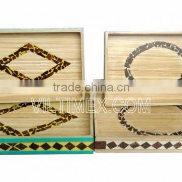 Natural Bamboo With Coconut Tray, Hight Quality, Cheap Price