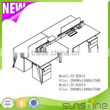 Modern New Designed Simple Wooden Office Computer Desk Workstation ZS-B3014 photo-3