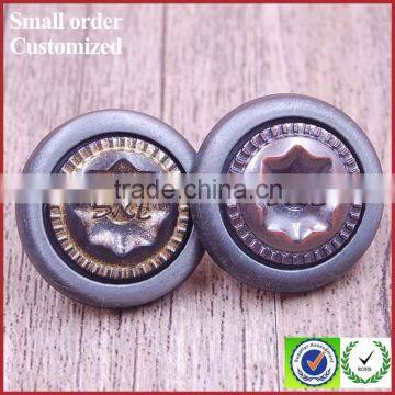 New design metal snap buttons with name brand logo for coats 25mm