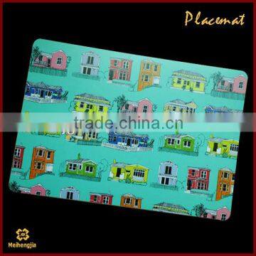 America Promotional Printing Plastic Green House pvc placemat