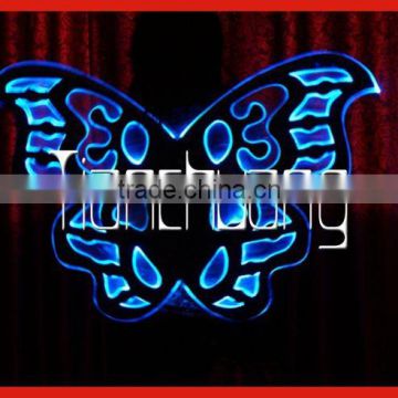 Full color led angel wing/lighted angel wings for stage show/light up fairy wings