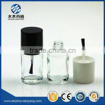 15ml Cylinder nail polish glass bottles with cap and brush