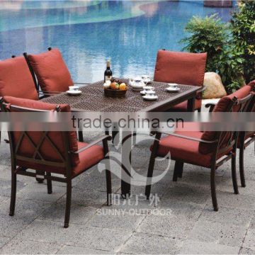 dismountable cast aluminium dining room table , dining set