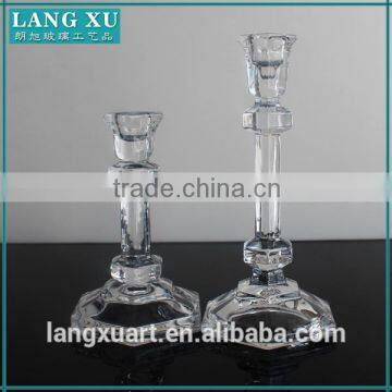 2016 hot sale glass candlestick holders in bulk