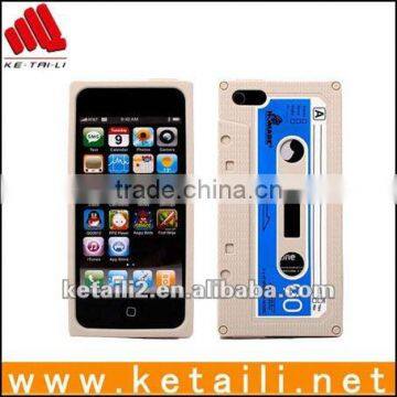 Retro cassette tape silicone case cover for iphone 5/6 made in China