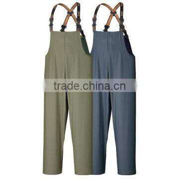 cheap wholesale 100% water proof PU STRETCH BIB PANT