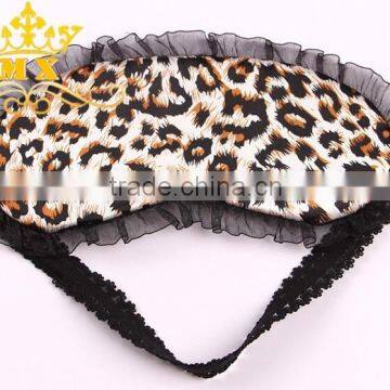 leopard printeye mask for sleeping with lace