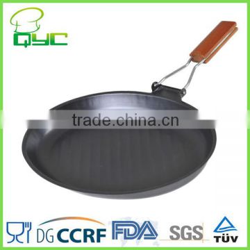 Non-Stick Carbon Steel Oval Grill Frying Pan