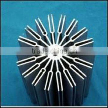 extruded aluminium profile led heat sinks/ aluminum heat sink shapes/ profiles led aluminum circular extrusion heat sink