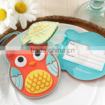 wedding favor and giveaways--Owl luggage tag favor wedding