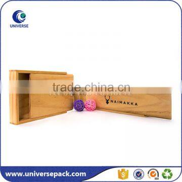 High quality single wood pen boxes with slide lid promotion