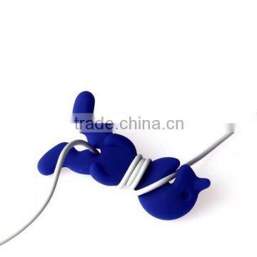 custom design soft new arrival silicone headphone winder,funny earphone headphone silicone cable winder                        
                                                                                Supplier's Choice