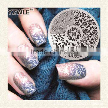 2016 Factory Outlets Nail Art Stamping Plates DIY NEW Stainless Steel Handle Flower Stencils Templates for Nails Polish photo-3