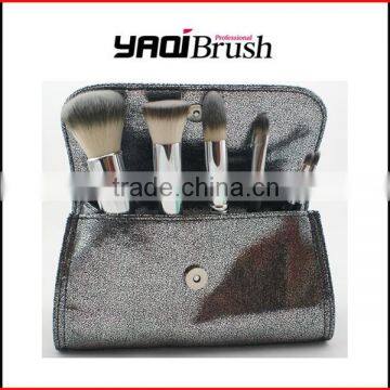 OEM makeup brush set PU bag flat top brush