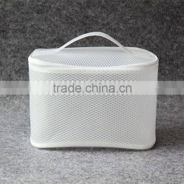 Hot promotional gift clear vinyl travel cosmetic bag mesh makeup bag