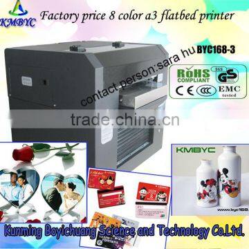 Multi purpose flatbed inkjet colorful a3 glass bead printer