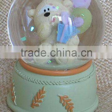 Hot Sale Cute and Simple Design Different Bear Figurines Snow Globes for Sale photo-3