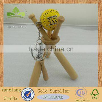 wooden mini baseball bat lucky charm hanging ornarment