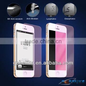 colored tempered glass screen protector for iPhone 5