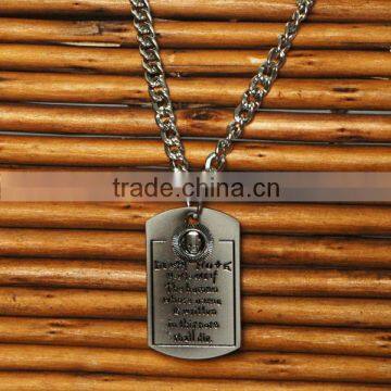 Cosplay Death Note Silvery Silver Medal Pendant Necklace Chain With Font words