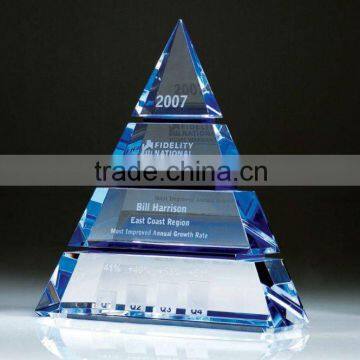 2012 pyramid crystal trophy and award for souvenir and corporation display(R-0500)