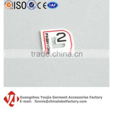 OEM Custom Letter Logo Rubber Badge Wholesale 3D PVC Patch