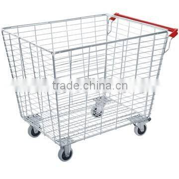 RH-WT14 Wire Mesh Warehouse Trolley Supermarket Push Cart