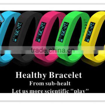 SH01 Intelligent OLED Motion Healthy Bracelet Bluetooth 2.1 Watch with Pedometer / Sleep Monitoring Compatible with Android