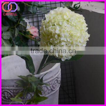 Real Touch Ivory Artificial Silk Hydrangea Flowers photo-5