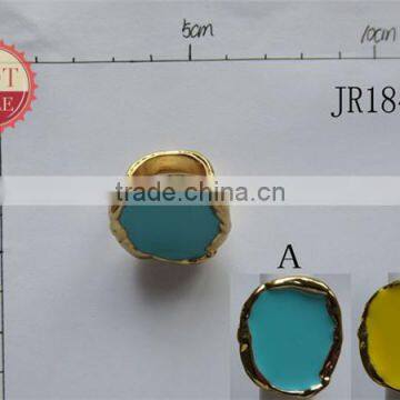 Enamel Ring Plated Gold Ring