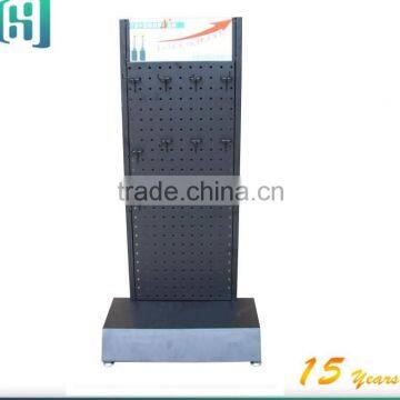 Floor standing hooks mobile accessories perforated display racks