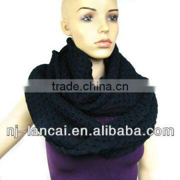 fashion 100% acrylic pointelle knitted snood