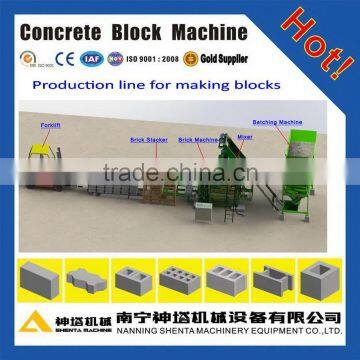 SHENTA Hollow Concrete Block Production Line, Small Making Machine for Brick and Blocks
