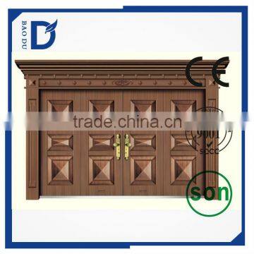 Villa Entry Metal Double Exterior Doors