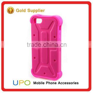 [UPO] Classical Shockproof Hybrid Combo Rose Red Silicone Back Cover Case for IPhone 5 photo-2