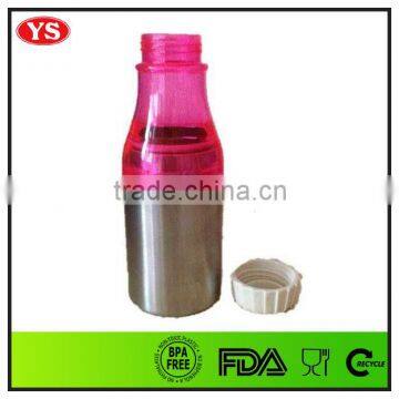 Single Wall Bpa Free 500ml Plastic and Stainless Steel Soda Bottle