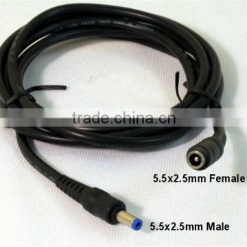 DC Power Extension Cable with 5.5x2.5mm male to female jack connector