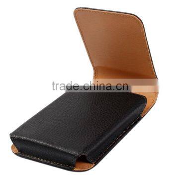 Black Vertical Leather Holster Pouch for Sony Xperia Z4 With Belt Clip--Glossy Skin or Lychee Skin photo-5
