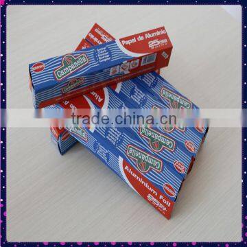 Aluminium household foil roll for kitchen foil roll, baking foil, cooking foil