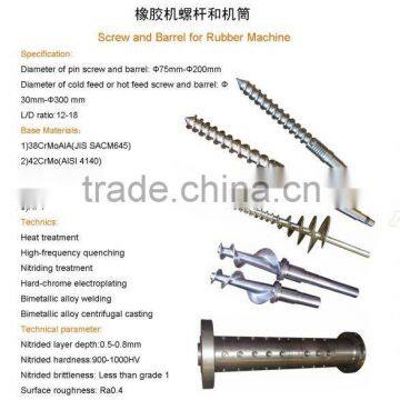 hot feed screw and barrel rubber