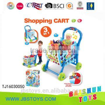 boy shopping cart with music and light