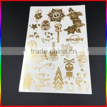 Gold Foil Tattoo,gold Temporary Tattoos,golden Tattoo Stickers photo-2