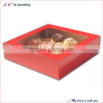 custom cake packing box with pvc/ paper box for cake/ paper cake boxes wholesale