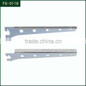 Chrome bracket in supermarket,glass supporting shelf bracket