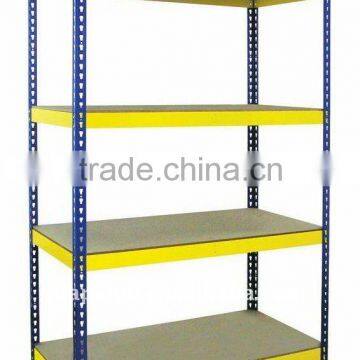 Warehouse boltless rivet shelving