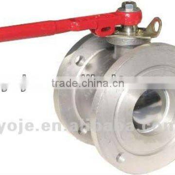 Straight- through Ball valve with round flange