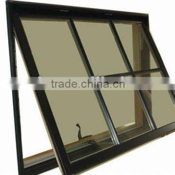 Powder coated aluminum awning window with grill