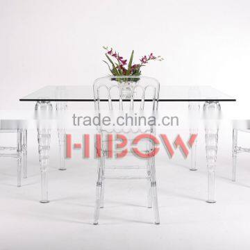 transparent resin table for wedding T002