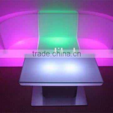 Household rotomolding decorative lighted modern design commercial furniture plastic LED sofa