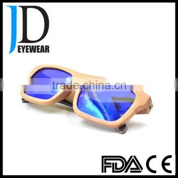 Wholesale 2016 Hinge Wood Sunglasses Anti-reflection Mirror Lenses Sunglasses